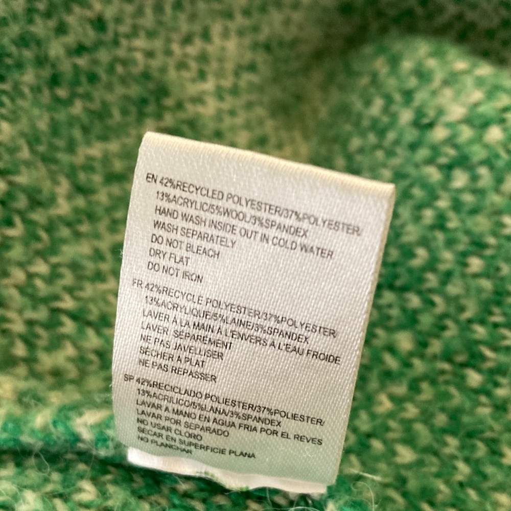 Anthropology RD style Plaid Green Coat lagenlook trendy academia large - Picture 7 of 7